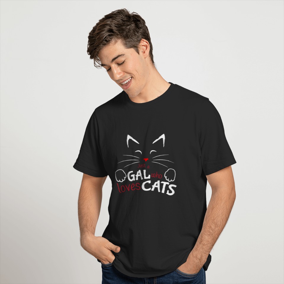 cute cat with red nose T-shirt