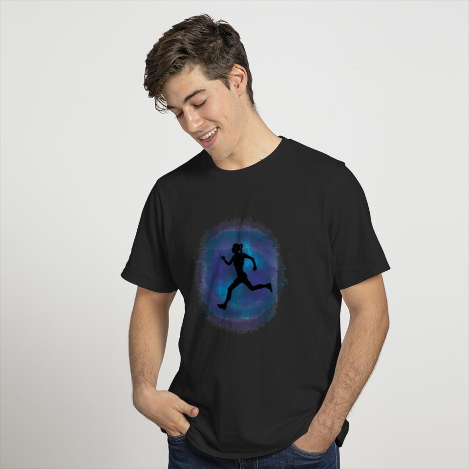 Runner Female Watercolor T-shirt