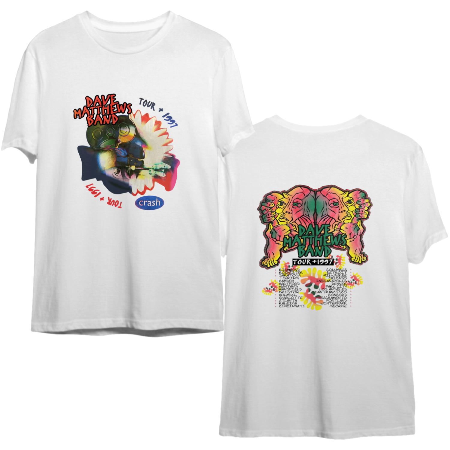 Dave Matthews Band Crash Tour 1997 T-Shirt, Dave Matthews Band T-Shirt  Designed  Sold By Sheet Letizia