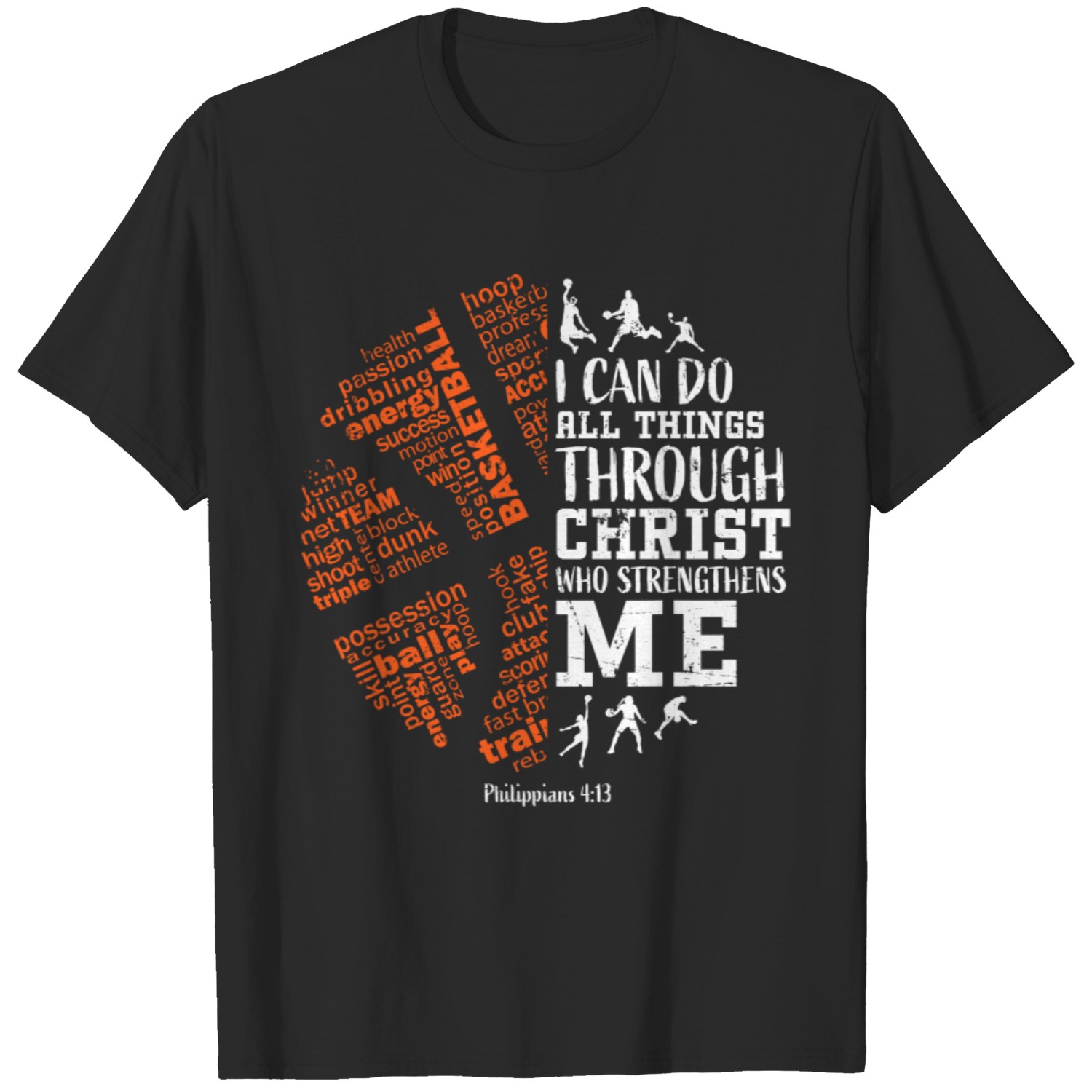 Boys Christian Basketball Bible Verses T-Shirt