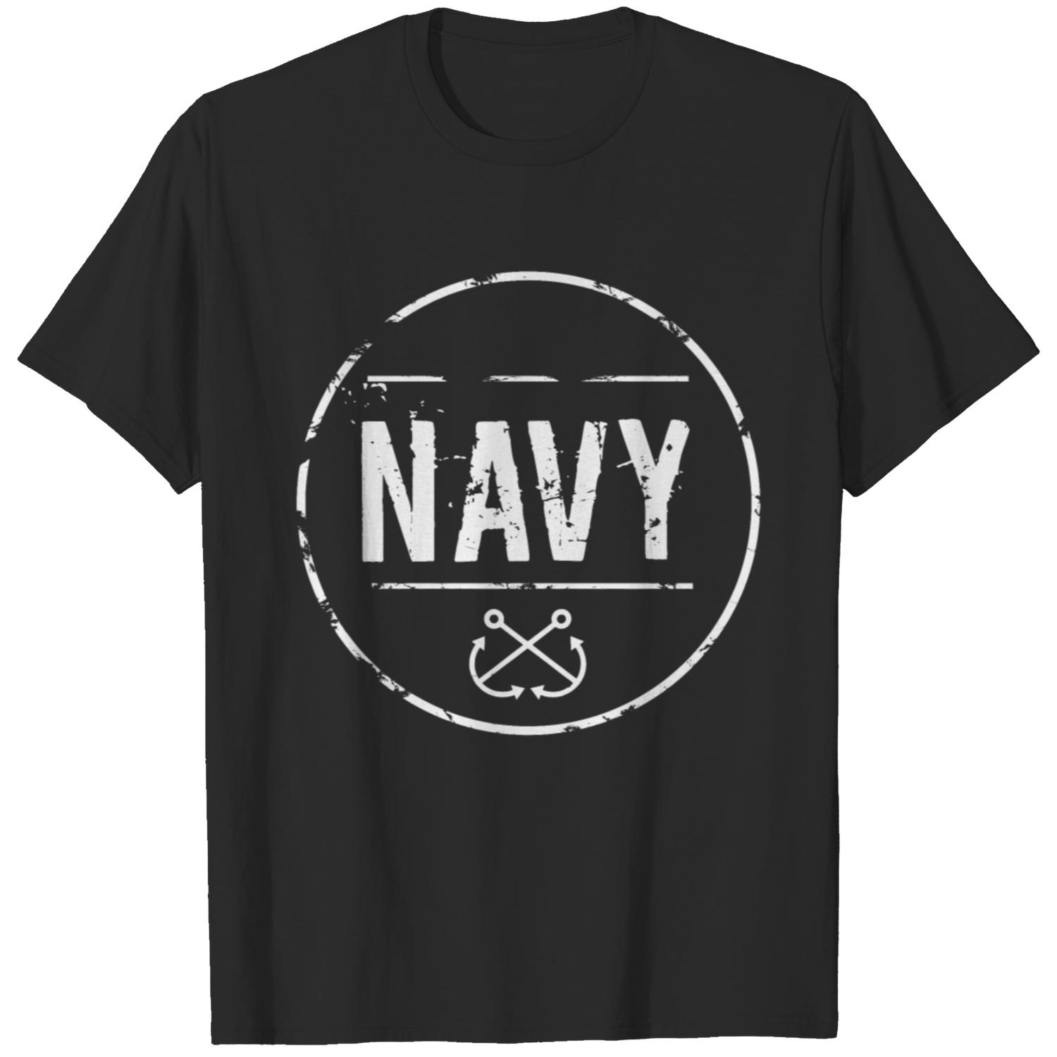 Navy Stamp w/ Anchor T-shirt