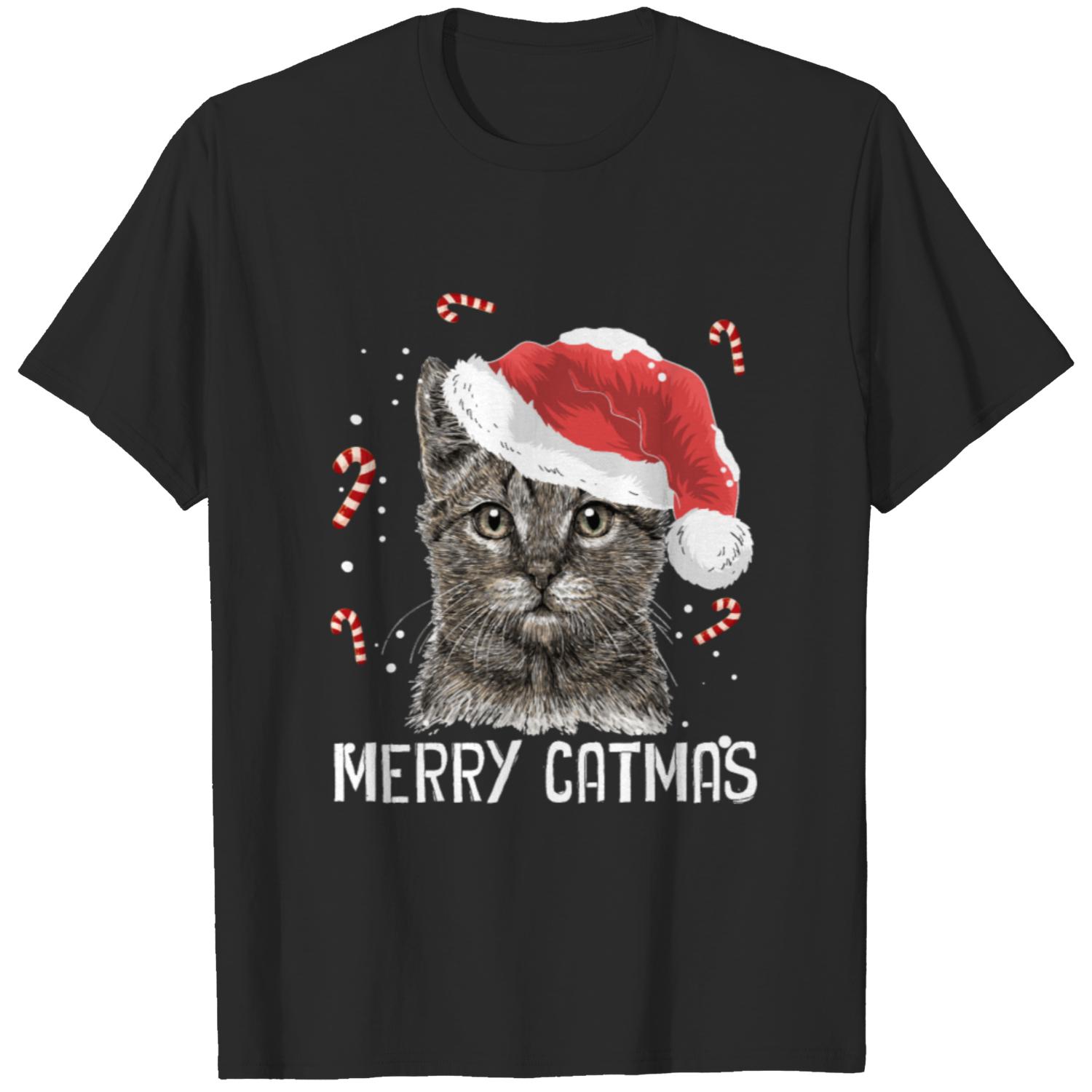 Merry Catmas Cats Christmas T-shirt