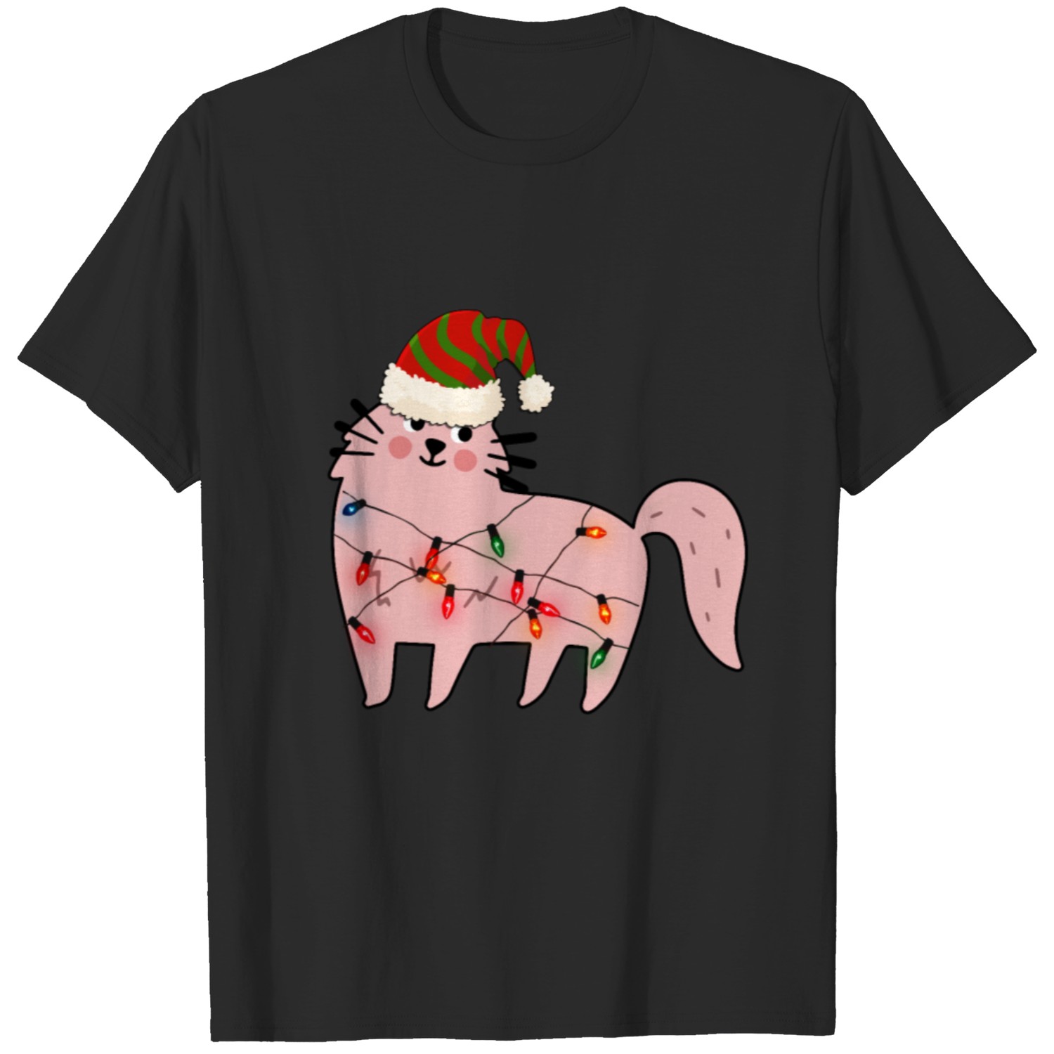 Cat Ugly Christmas Santa Claus Christmas T-shirt