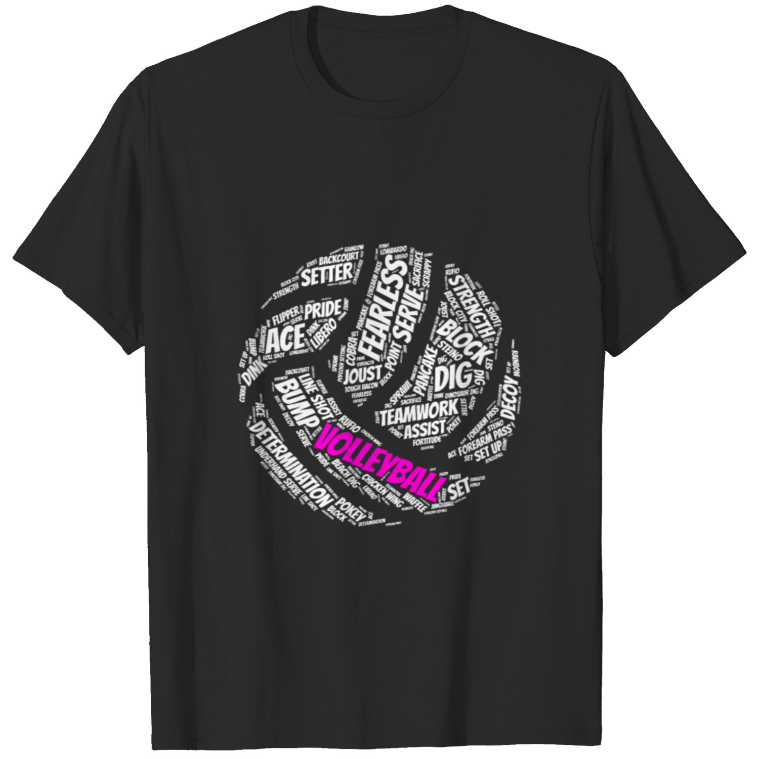 Volleyball For Girls And Women Pink Volleyball Wor T-shirt