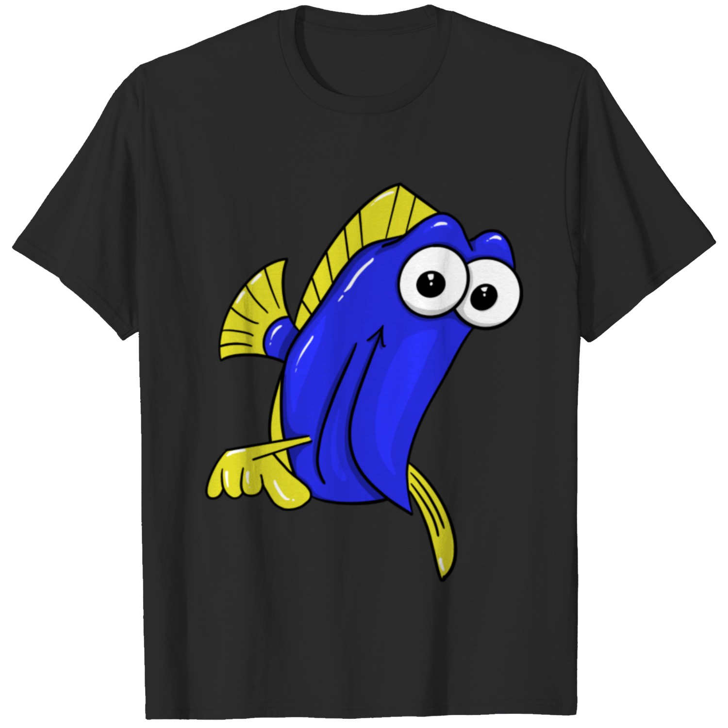 Fish blue T-shirt