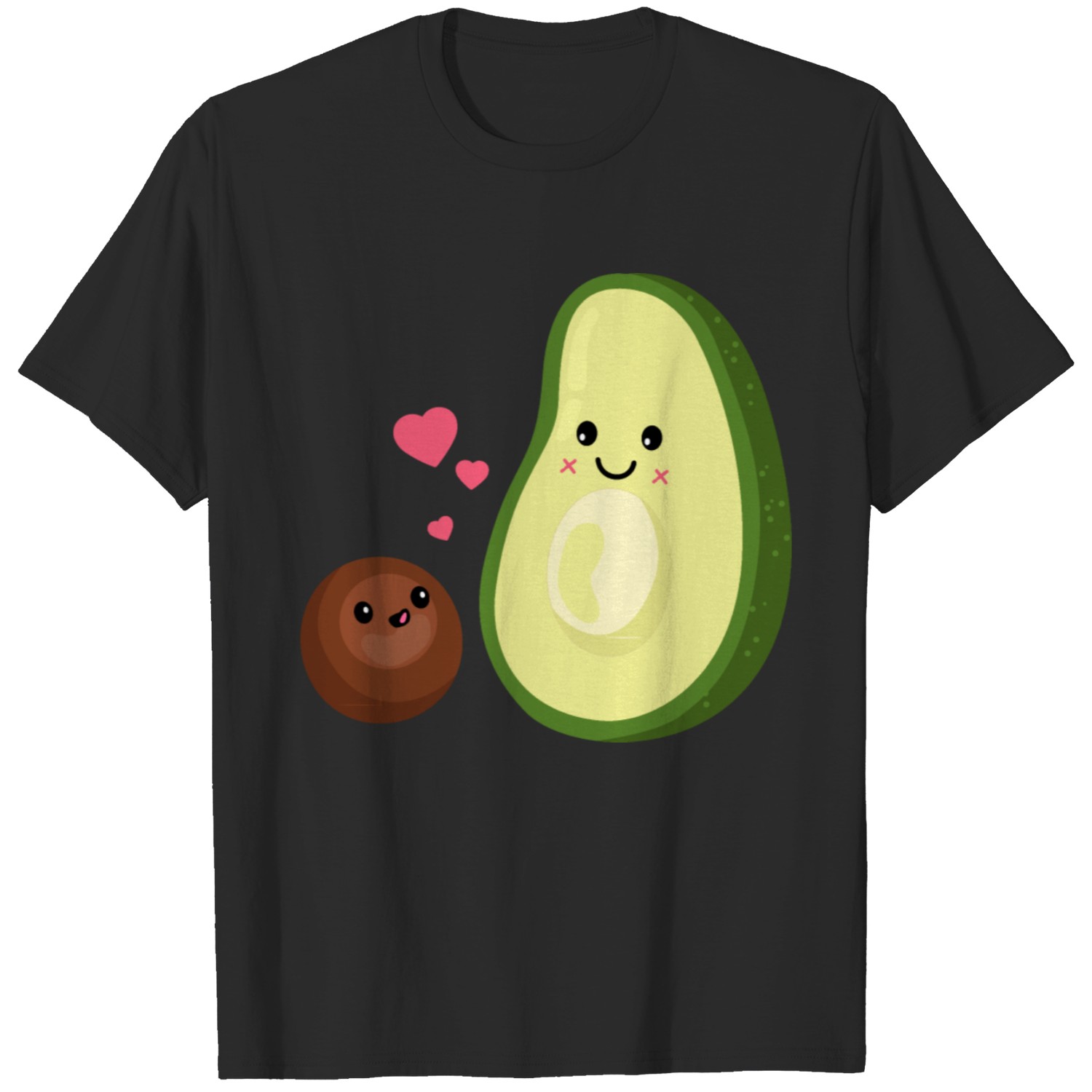 Mom with Baby Avocado Family Love Kids Gift T-shirt
