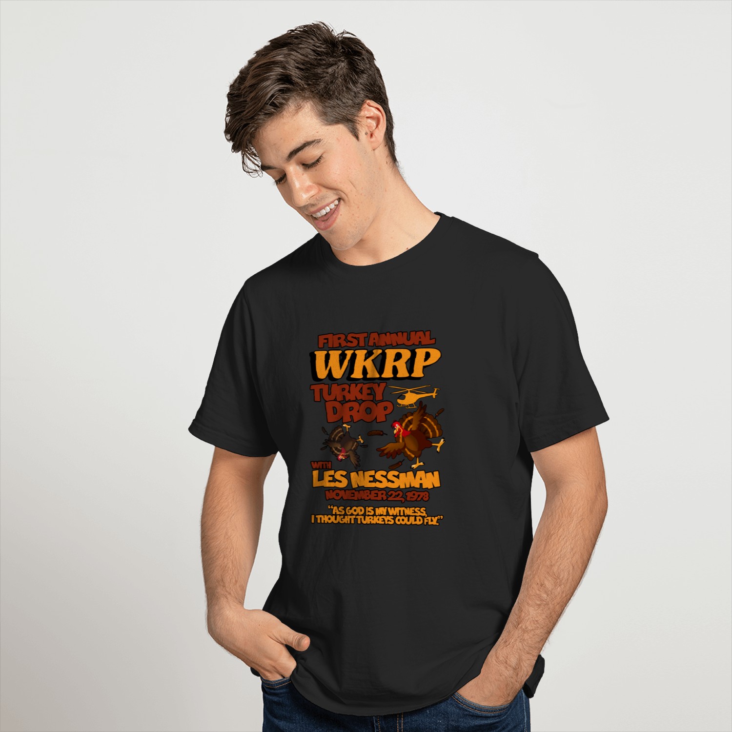 Thanksgiving 1st Annual WKRP Turkey Drop T Shirt