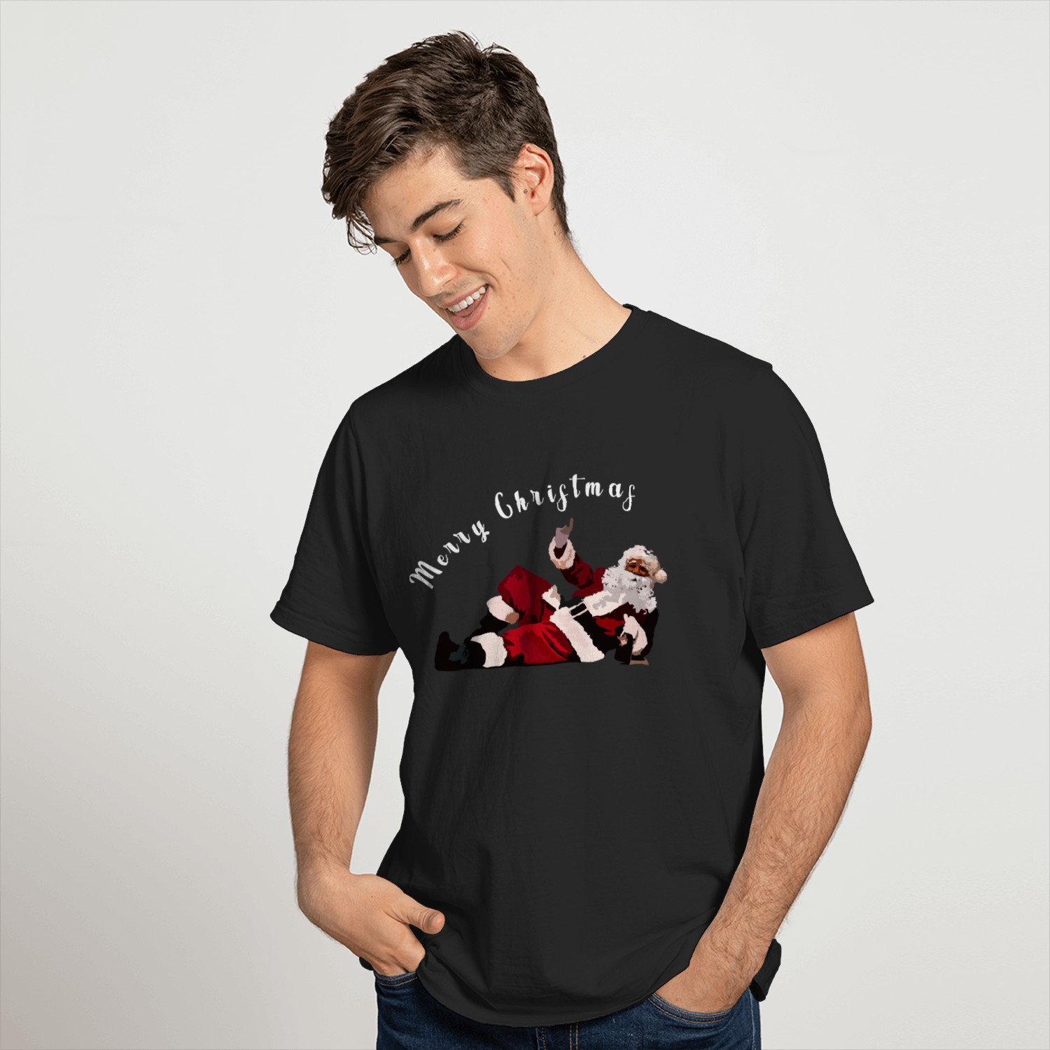 Santa Claus with a bottle T-shirt