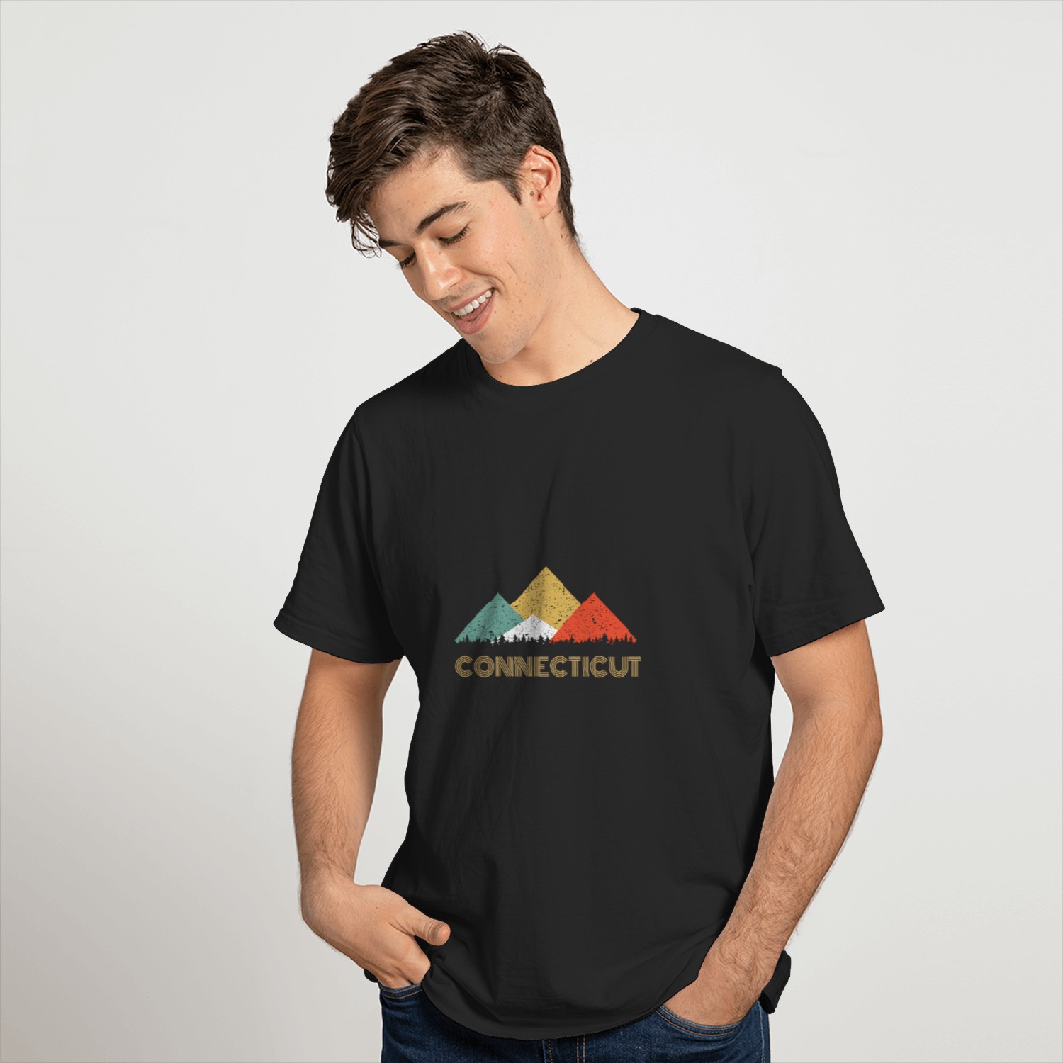 Retro Connecticut Mountain For Men Women And Kids T-shirt