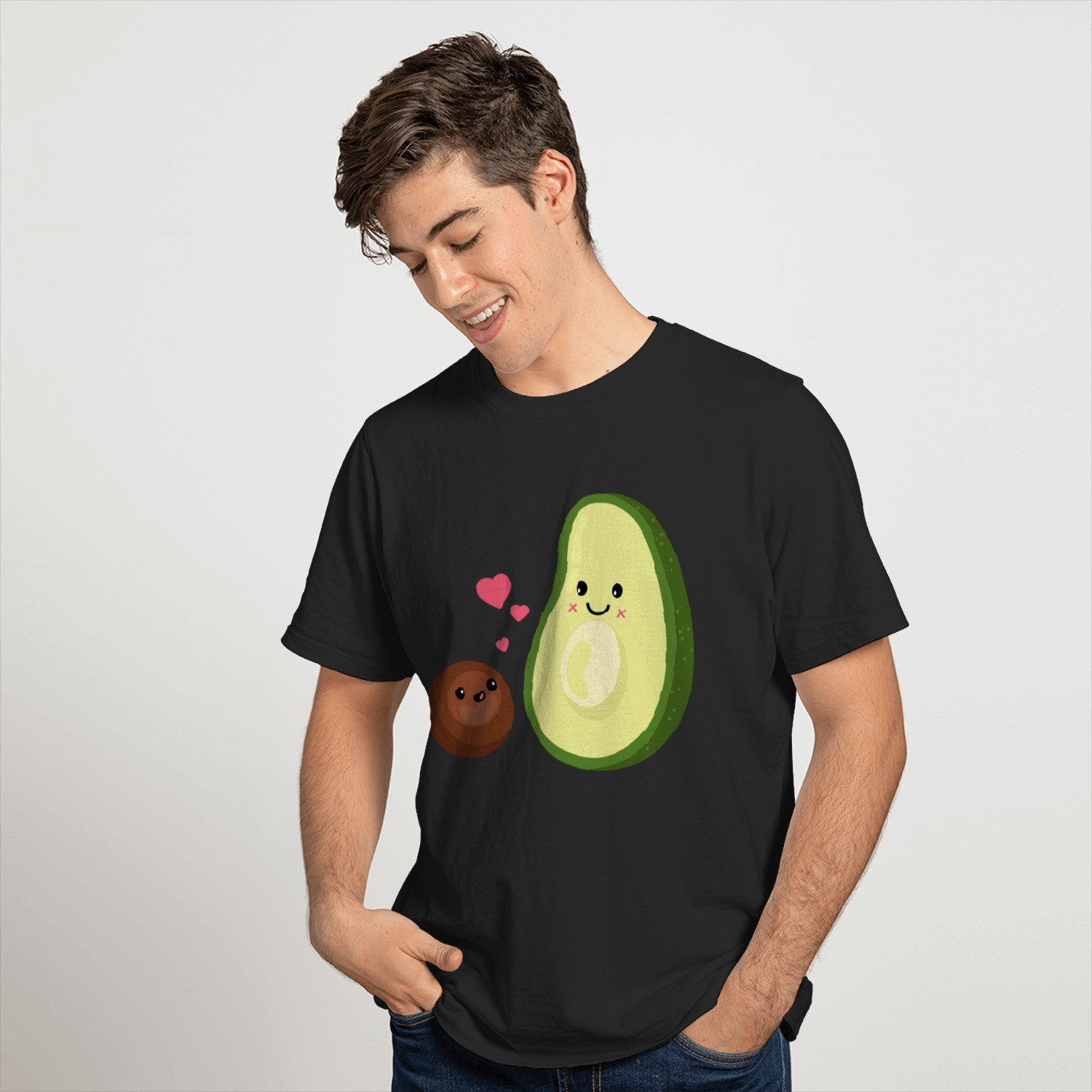 Mom with Baby Avocado Family Love Kids Gift T-shirt